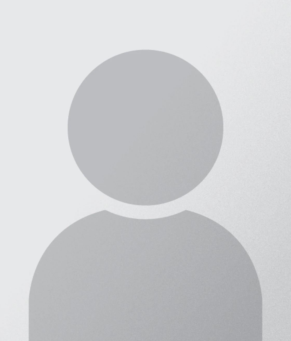 Default user profile silhouette